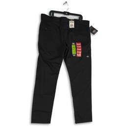 NWT Dickies Mens Black Flat Front Slash Pocket Straight Leg Dress Pants 40x32 alternative image