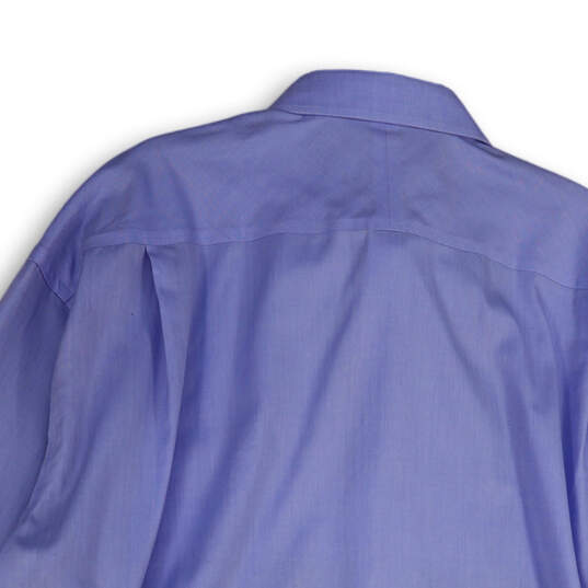 NWT Mens Blue Front Pocket Long Sleeve Classic Fit Dress Shirt Size 19 image number 4