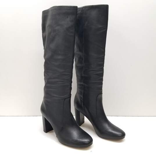 Vince Camuto Leather Knee High Boots Black 6.5 image number 3
