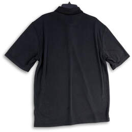 NWT Womens Black Spread Collar Short Sleeve Polo Shirt Size X-Large alternative image