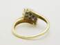 10K Yellow Gold 0.07 CTTW Diamond Cluster Bypass Ring 2.0g image number 3