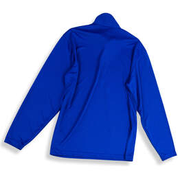 NWT Mens Blue Long Sleeve 1/4 Zip Mock Neck Pullover T-Shirt Size Medium alternative image