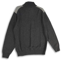 NWT Mens Gray Knitted Mock Neck Long Sleeve Pullover Sweater Size XL alternative image