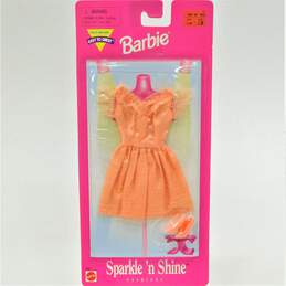1997 Barbie Sparkle 'n Shine Peach Tutu Dress & Shoes Complete Outfit #68657