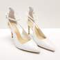Gianni Bini Lulaa White Leather Ankle Strap Pump Heels Size 8.5 M image number 3