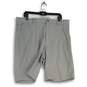 Mens Gray Flat Front Slash Pocket Stretch Golf Chino Shorts Size 38 image number 1