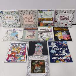 Bundle of 12 Assorted Adult Coloring Books alternative image