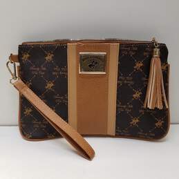 Beverly Hills Polo Club Brown Wristlet Clutch