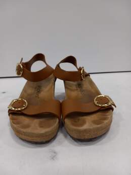 Papillio Women's Brown Leather Cork Wedge Sandals Size Euro 39 alternative image