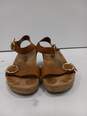 Papillio Women's Brown Leather Cork Wedge Sandals Size Euro 39 image number 2
