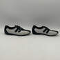 Womens Black White Round Toe Low Top Hook And Loop Sneaker Shoes Size 5.5 image number 3