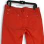 NWT Adidas Womens Red Flat Front Straight Leg Ankle Pants Size 30 image number 4