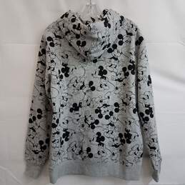 Mickey Mouse allover print gray hoodie sweatshirt size M
