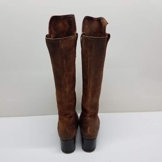 Frye Brown Suede and Leather Boots Women's size 8.5B image number 4