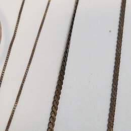 Sterling Silver Gold Tone Hinge Bracelet 18 1/4 & 20inch Pendant Necklace Bundle 3pcs 12.7g alternative image