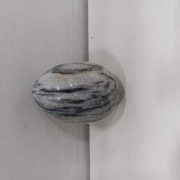 Black & White Polished Stone Egg