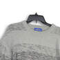 Womens Black Gray Long Sleeve Crew Neck Pullover Sweater Size X-Large image number 3