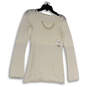 NWT Womens White Round Neck Tight-Knit Long Sleeve Pullover Sweater Size XS image number 1