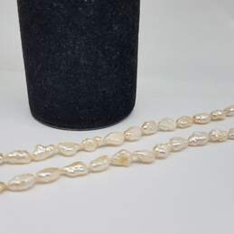 4k Gold Knotted FW Pearl Necklace 13.9g alternative image