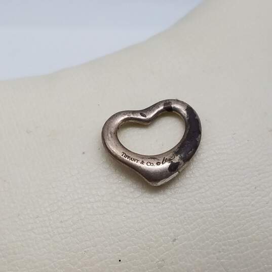Tiffany & Co Elsa Peretti Sterling Silver Floating Heart Pendant 2.1g image number 5