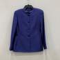 NWT Dana Buchman Womens Blue Long Sleeve Blazer & Pant 2 Piece Suit Set Size 16 image number 2