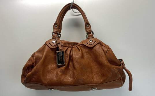 Marc By Marc Jacobs Brown Leather Pleated Satchel Bag image number 1