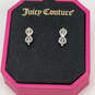 Designer Juicy Couture Silver-Tone Rhinestone Infinity Stud Earrings image number 4