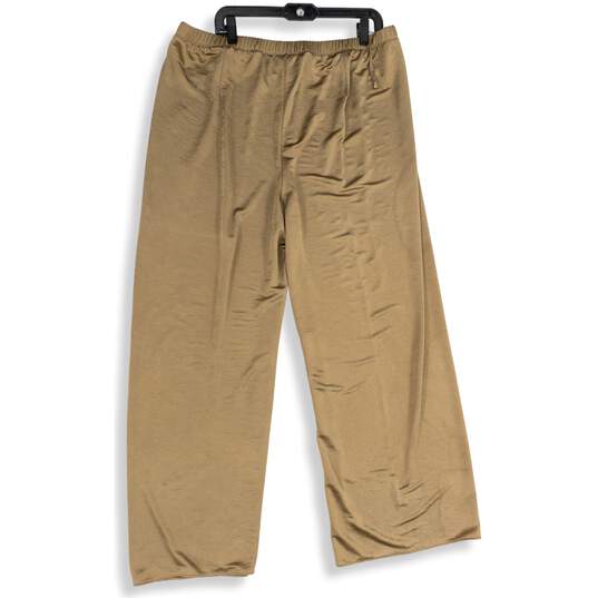 Coldwater Creek Womens Metallic Bronze Elastic Waist Pull-On Ankle Pants Size 1X image number 2