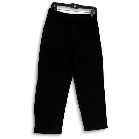 NWT Womens Black Trip Ready Knits Flat Front Straight Leg Ankle Pants Sz S image number 1