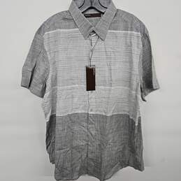 Perry Ellis Grey Button-Up