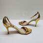 WOMEN'S STEVE MADDEN 'SILLLY' GOLD PATENT LEATHER HEELS SIZE 9M image number 2