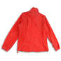 Womens Orange Mock Neck Long Sleeve Pockets Full-Zip Jacket Size XL image number 2