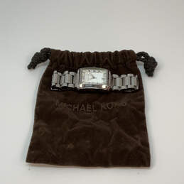 Designer Michael Kors MK-5123 Silver-Tone Stainless Steel Analog Wristwatch