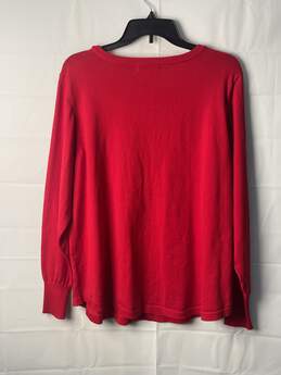 Liz Claiborne Women Red Pull Over Sweater Size 0X alternative image