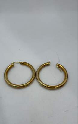 Sterling Silver Womens Gold-Tone Round Hoop Earrings 6.9g J-0423069-C-04 alternative image