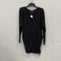 NWT Womens Black Round Neck Long Dolman Sleeve Pullover Blouse Top Size S image number 1