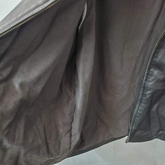Men's Black Izod Leather Jacket Size L image number 4