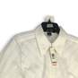 NWT Ellen Tracy Womens White Pointed Collar Long Sleeve Button Up Shirt Size 16 image number 3