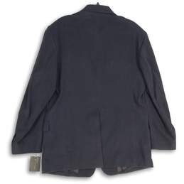 NWT Donna Karan Womens Navy Blue Long Sleeve Button Front Jacket Size L alternative image