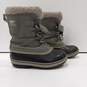 Sorel Kids Gray/Black Yoot Pac Nylon Boots Size 1 image number 3