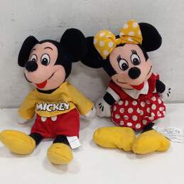 Vintage Disney Mickey Mouse & Minnie Stuffed Plush