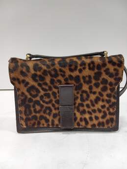 Patricia Nash Women's Brown Leather and Faux Fur Cheetah Print Tote Bag