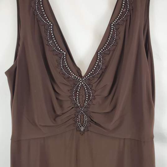 Adrianna Papell Women's Brown Mini Dress SZ 12P image number 2