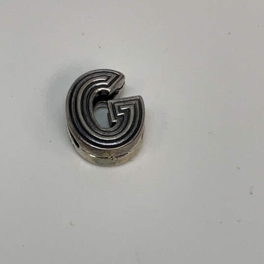 Designer Pandora S925 ALE Sterling Silver Letter G Clip-On Beaded Charm image number 2
