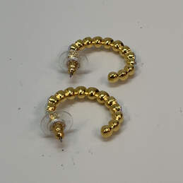 Designer Joan Rivers Gold-Tone Crystal Rhinestone Fashionable Hoop Earrings alternative image