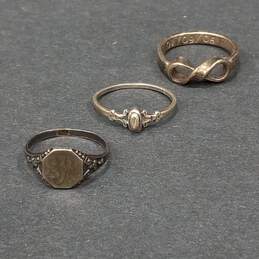 Bundle of 3 Sterling Silver Rings Sizes (5.75, 5, 5.75) - 6.00g