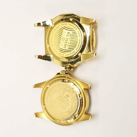 Invicta 100M WR Gold Tone W/ MOP Dial Watch Bundle 2 Pcs image number 6