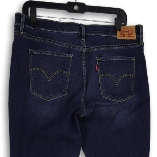 NWT Womens Denim Medium Wash 5 Pocket Design Skinny Jeans Size 14M (32x30) image number 4