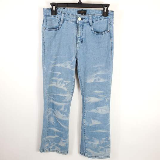 Donna Karan Women Blue Printed Jeans Sz 25 image number 1