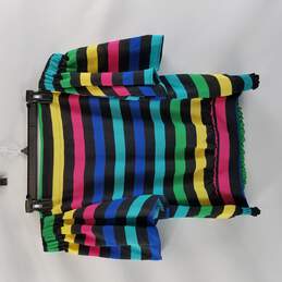 New York & Company Striped Blouse Multicolor M